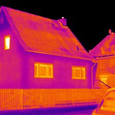 Thermographische Aufnahmen eines Einfamilienhauses